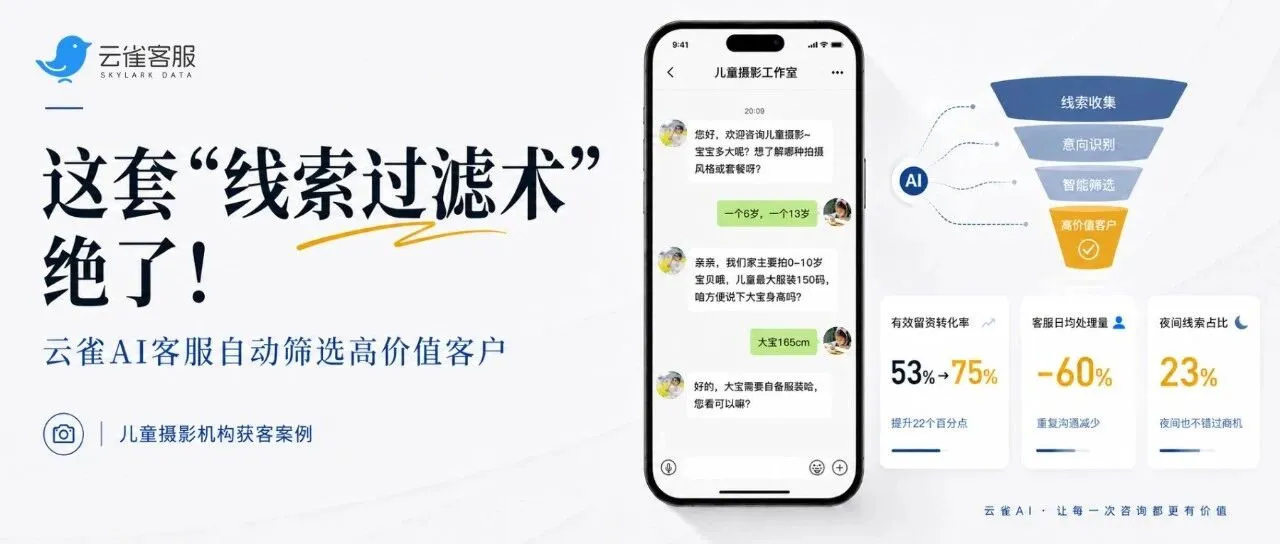 img of 人工客服工作量砍掉60%，业绩反而涨了？这套“线索过滤术”绝了！
